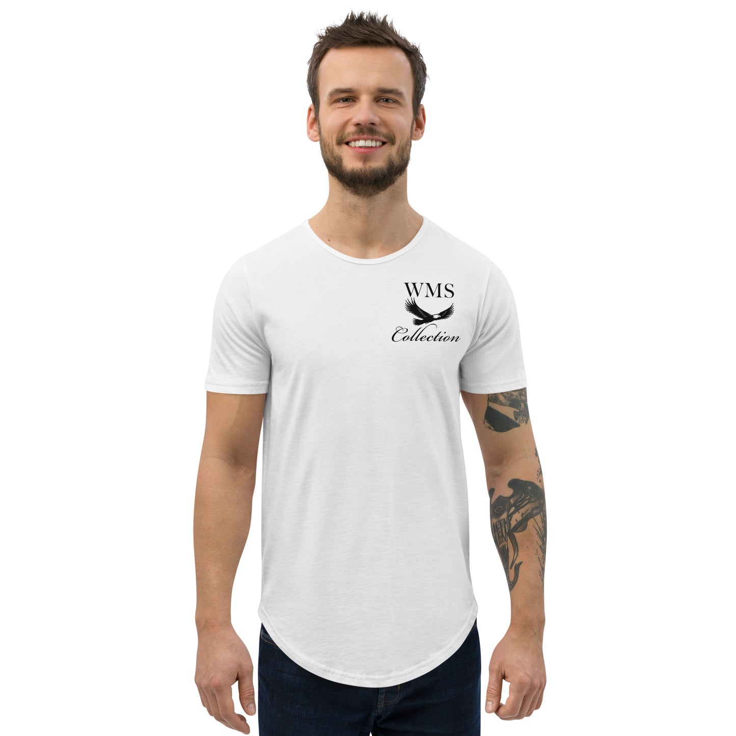 Men's Curved Hem T Shirt