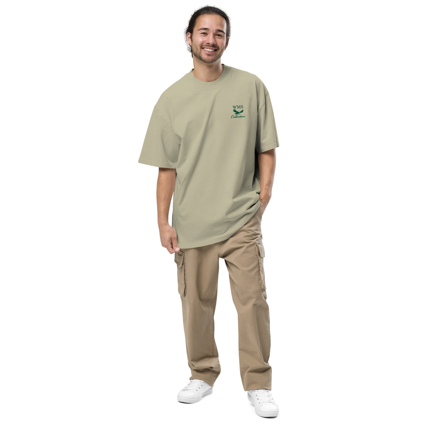 Oversized (Green) Faded T Shirt