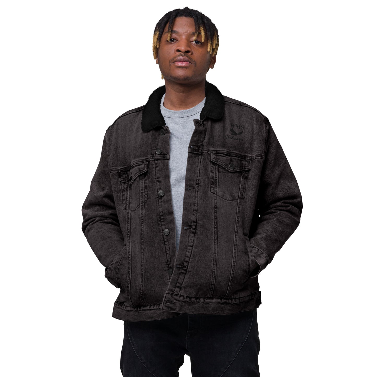 Denim (Black) Sherpa Jacket