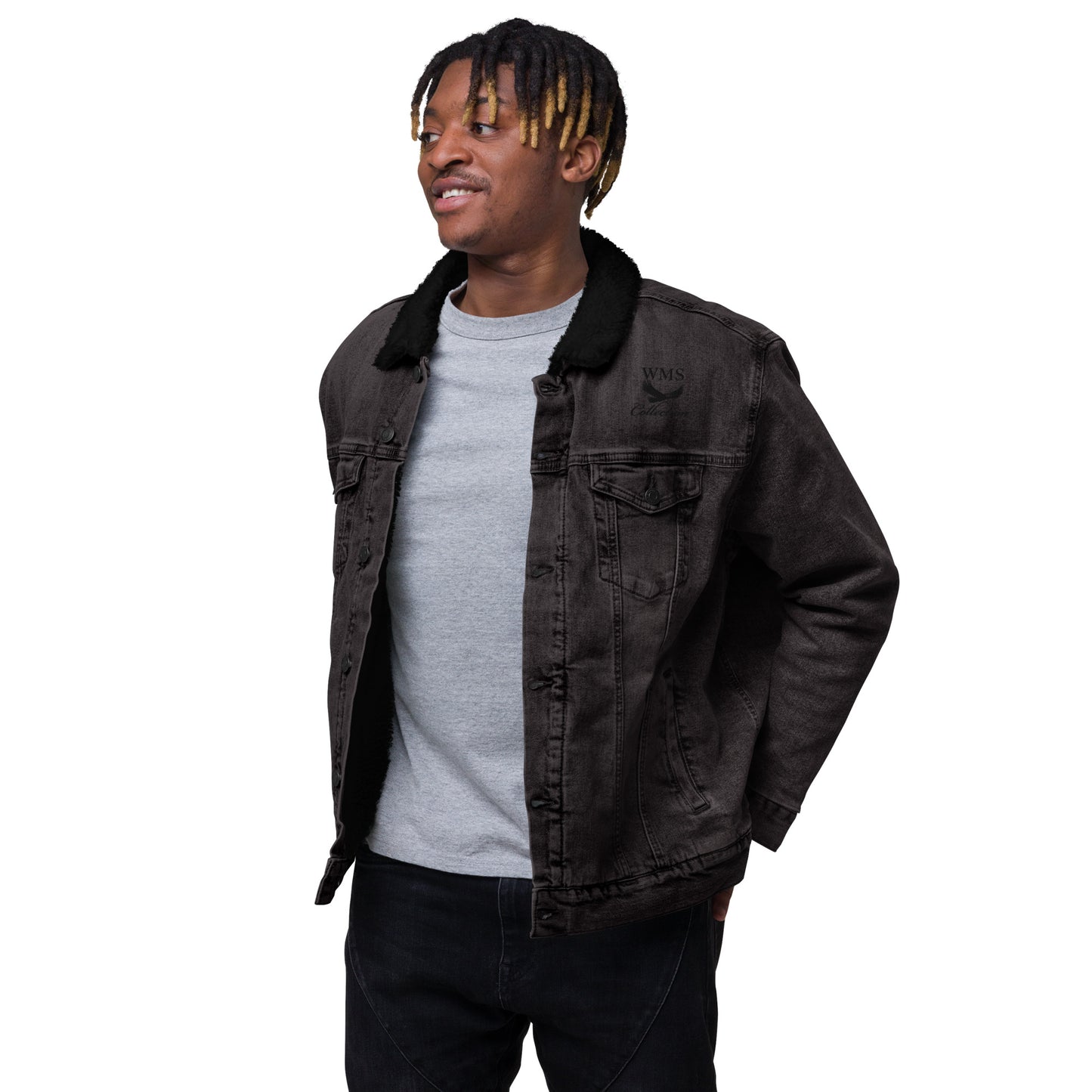 Denim (Black) Sherpa Jacket