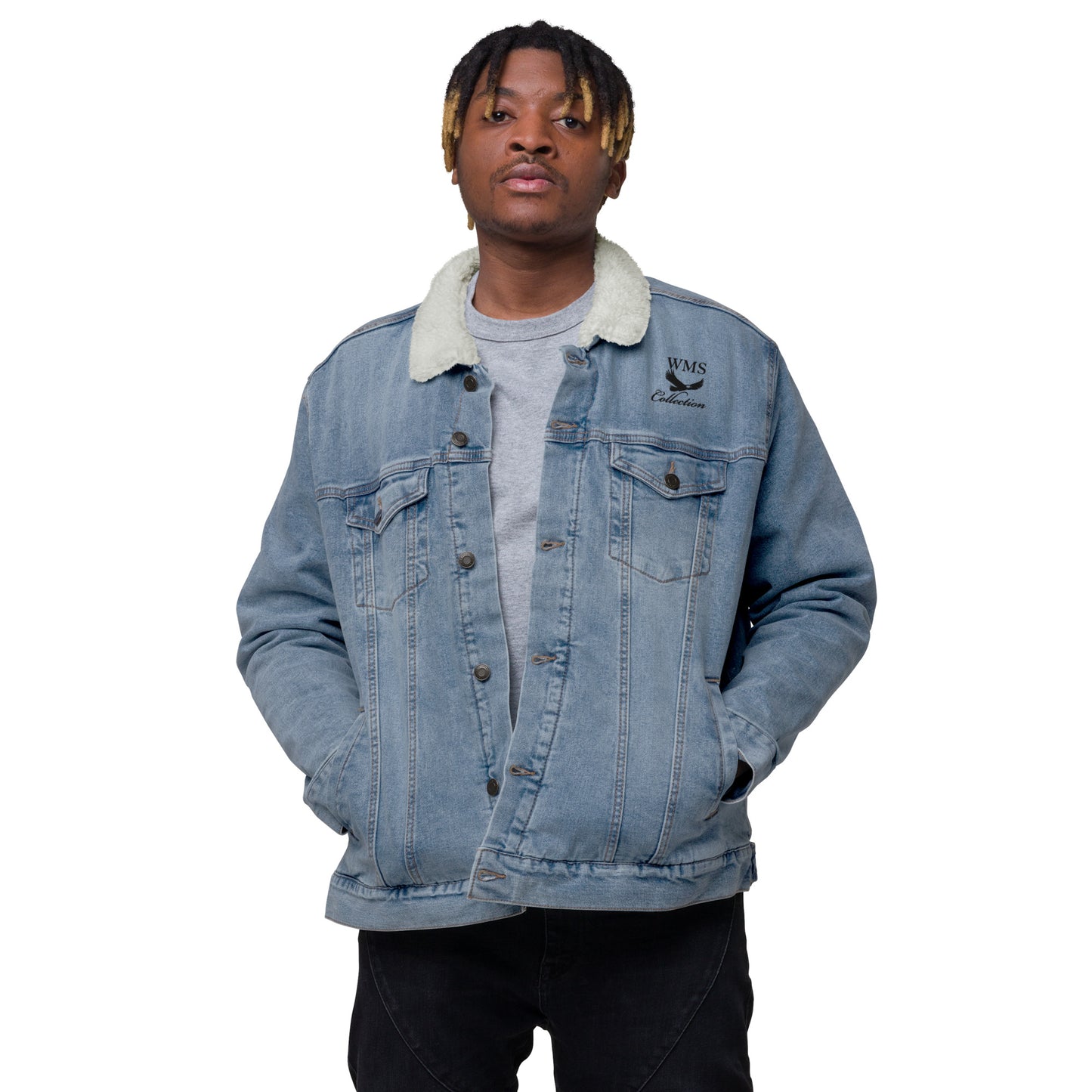 Denim (Black) Sherpa Jacket