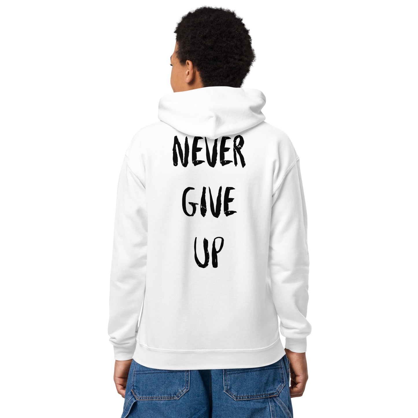 Never Give Up (Youth) Unisex Hoodie